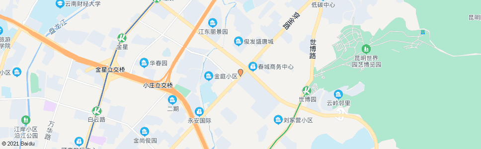 昆明北辰大道路口穿金路_公交站地图_昆明公交_妙搜公交查询2024