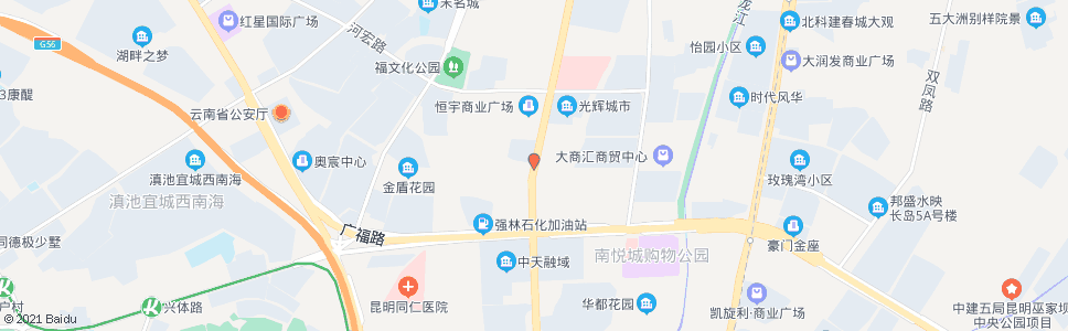 昆明商汇路口前兴路_公交站地图_昆明公交_妙搜公交查询2024