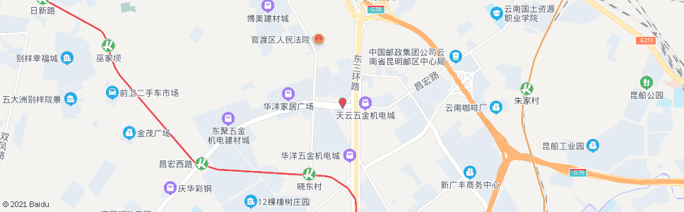 昆明彩云北路口昌宏路_公交站地图_昆明公交_妙搜公交查询2024