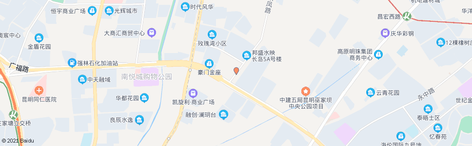 昆明双凤路广福路口_公交站地图_昆明公交_妙搜公交查询2025