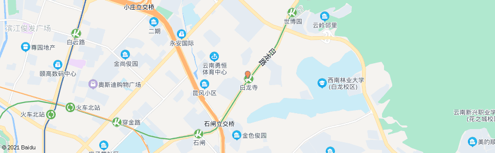 昆明龙庆路(白龙路口)_公交站地图_昆明公交_妙搜公交查询2025