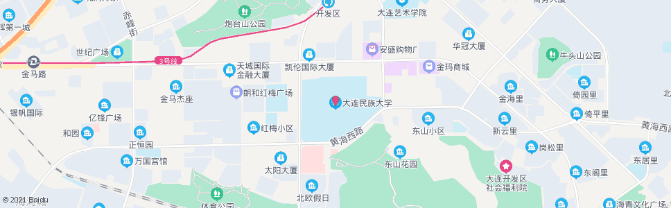 大连民族学院(辽河西路)_公交站地图_大连公交_妙搜公交查询2024