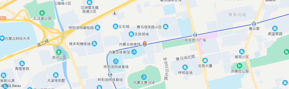 呼和浩特呼和浩特市体育馆_公交站地图_呼和浩特公交_妙搜公交查询2024