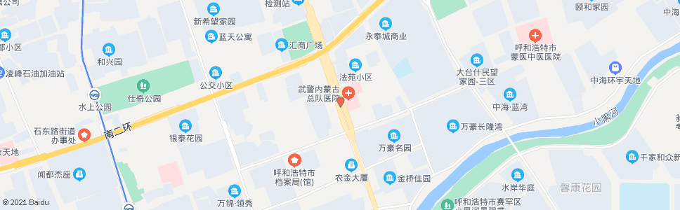 呼和浩特武警医院_公交站地图_呼和浩特公交_妙搜公交查询2024