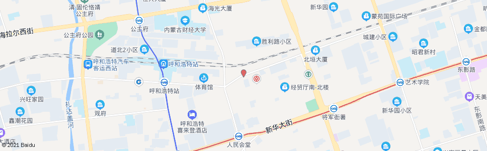 呼和浩特北垣街小学_公交站地图_呼和浩特公交_妙搜公交查询2024