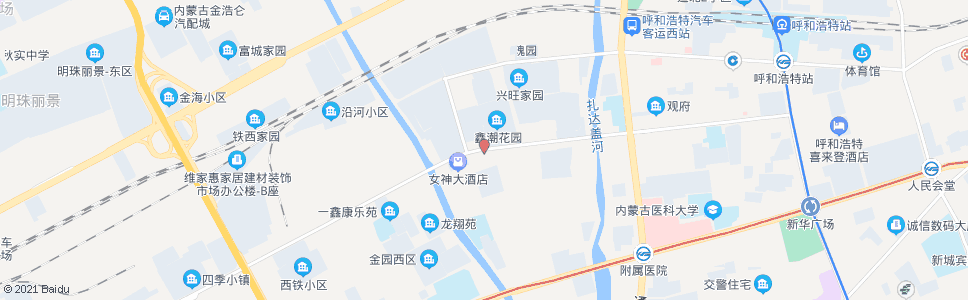 呼和浩特金蓝港大酒店_公交站地图_呼和浩特公交_妙搜公交查询2024